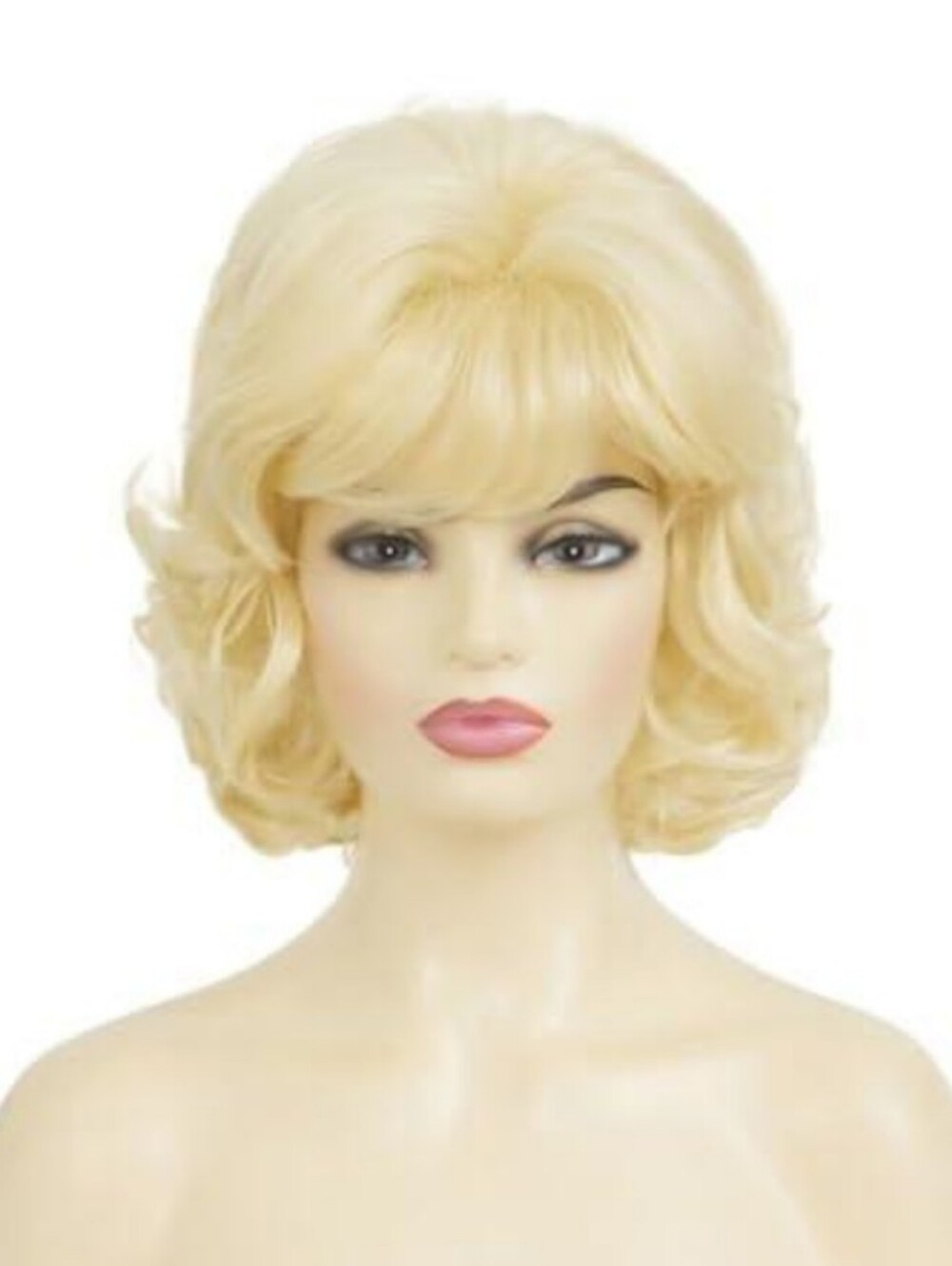 Dolly Parton Blonde Short Layered Wig - Classic Soft Curls